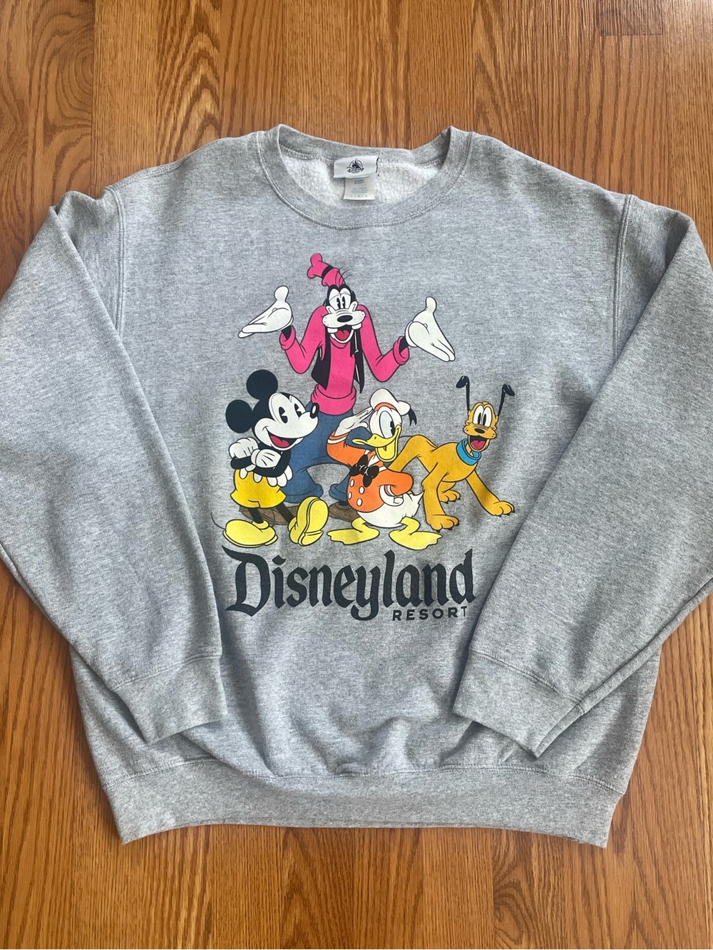 Disneyland Resort Mickey & Friends Gray Crewneck Sweatshirt Size L